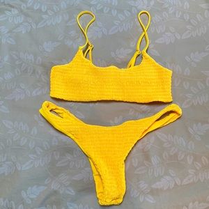 Vibrant yellow bikini
